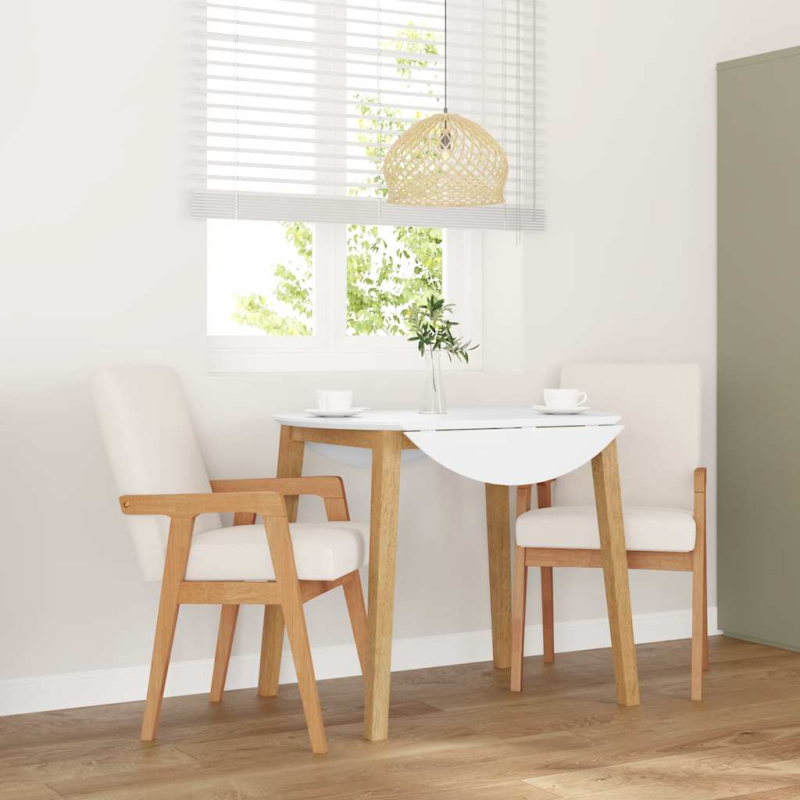 Esszimmerstühle mit Kissen 2 Stk. Massivholz Gummibaum