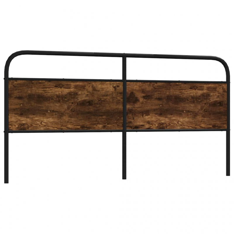 Kopfteil Räuchereiche 200 cm Stahl und Holzwerkstoff