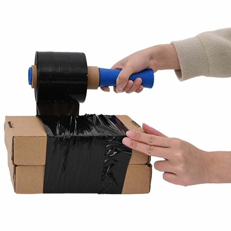 Stretchfolien 50 Stk. Schwarz 23 ?m 10 cm x 150 m