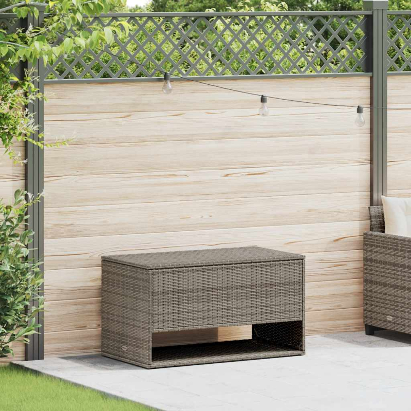 Outdoor-Kissenbox Grau 100x55x55,5 cm Poly Rattan