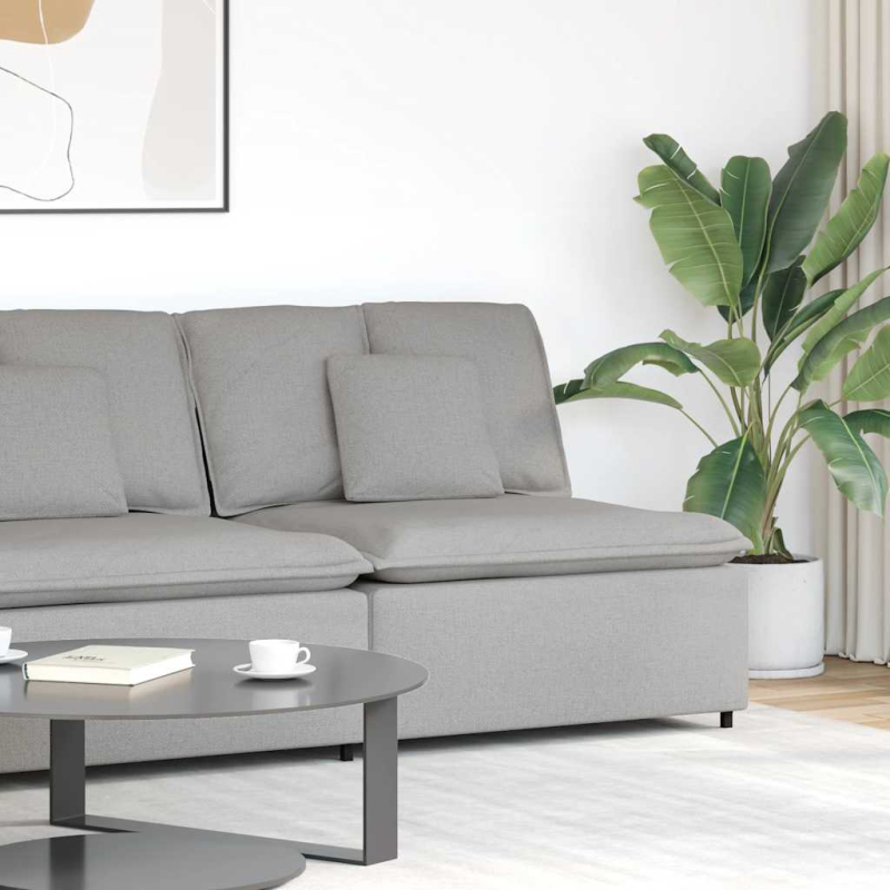Modulares Sofa Mittelmodul mit Kissen Wolkengrau 100 cm