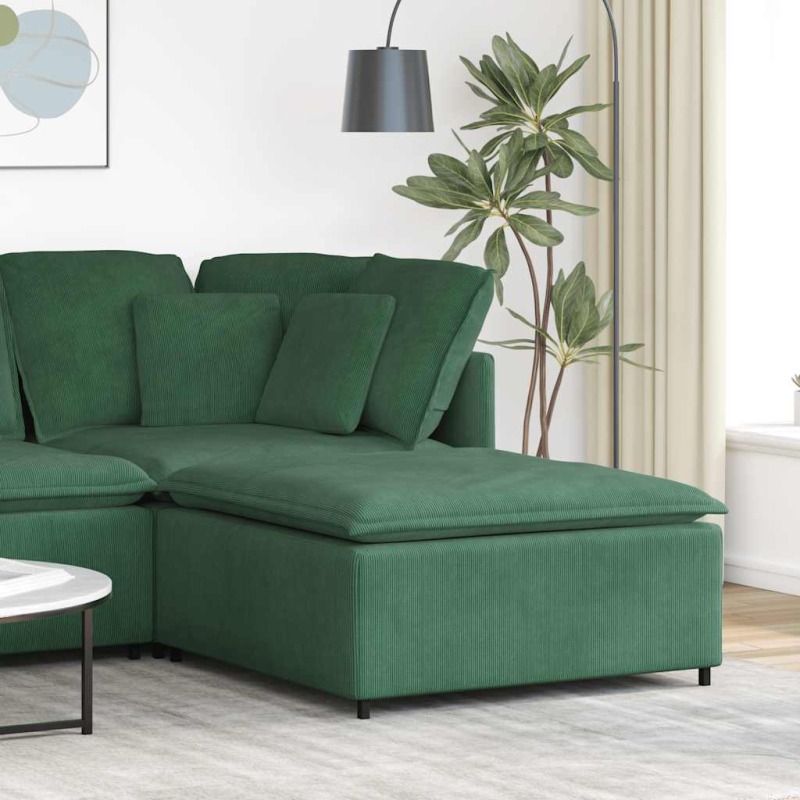 Modulares Sofa Fußhocker-Modul Dschungelgrün 100x100x48 cm
