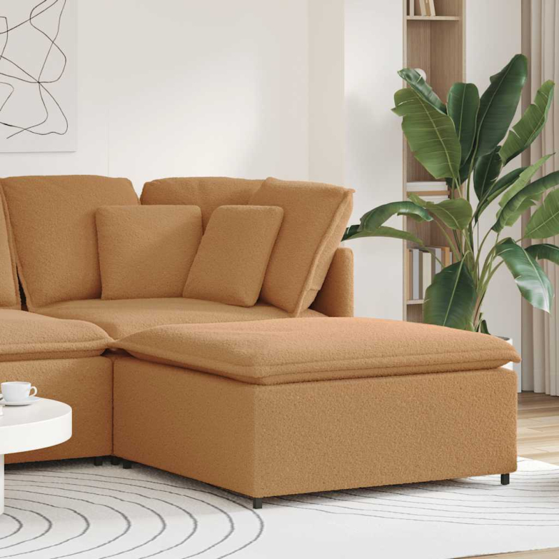 Modulares Sofa Fußhocker-Modul Beige 100x100x48 cm