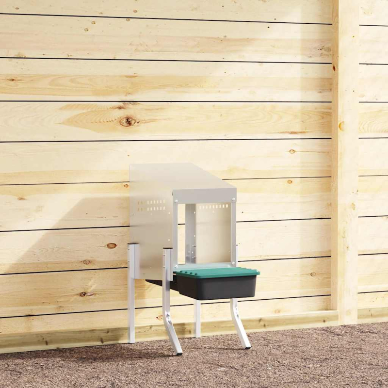 Hühner-Nistkasten 1 Fach mit Beinen Verzinkter Stahl
