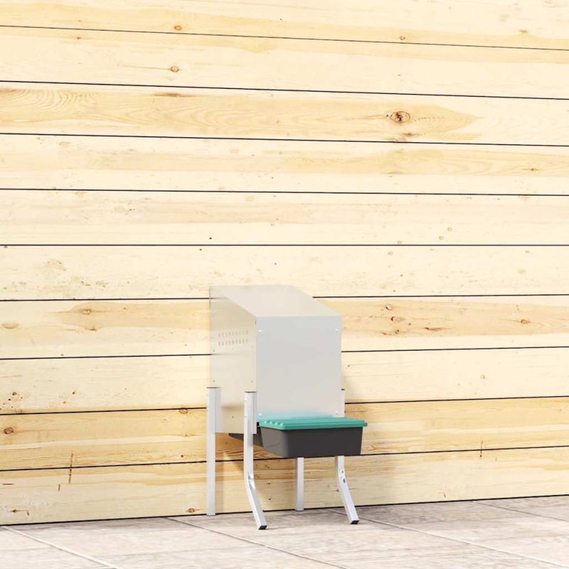 Hühner-Nistkasten 1 Fach mit Beinen Verzinkter Stahl