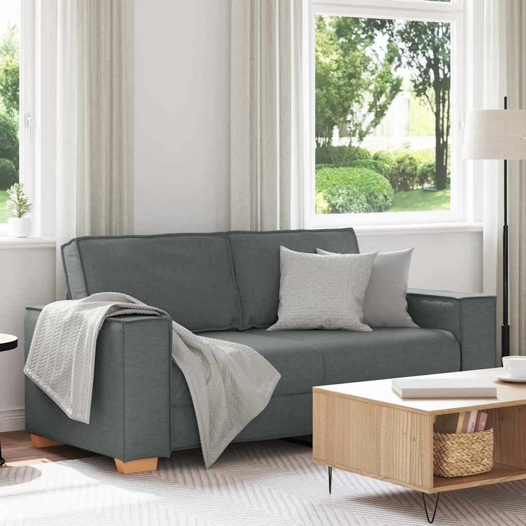 2-Sitzer Sofa Dunkelgrau 140 cm Stoff