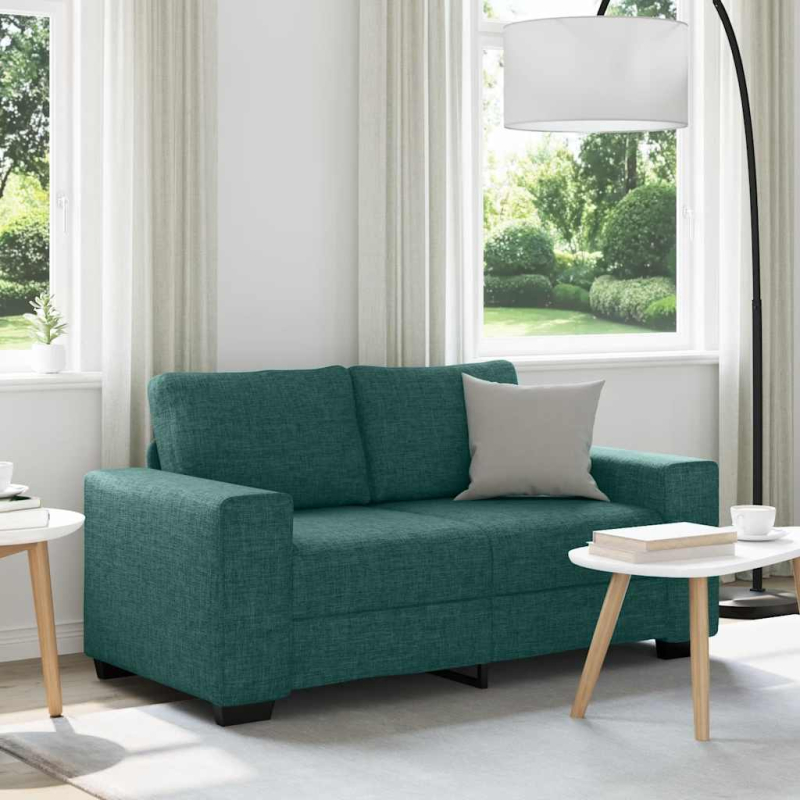 2-Sitzer-Sofa Dunkelgrün 120 cm Stoff