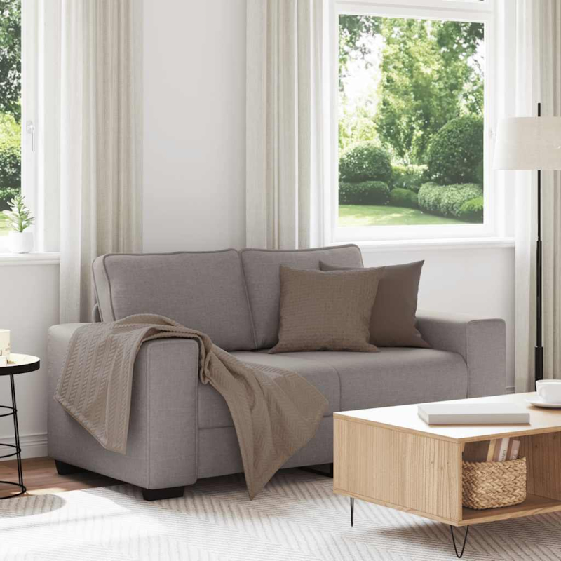 2-Sitzer-Sofa Taupe 120 cm Stoff