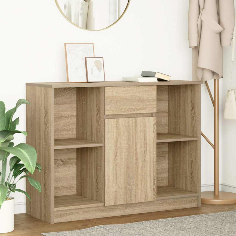 Sideboard mit Schublade Sonoma-Eiche 101x35x76 cm Holzwerkstoff