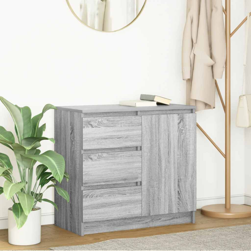 Sideboard mit Schublade Grau Sonoma 71x35x65 cm Holzwerkstoff