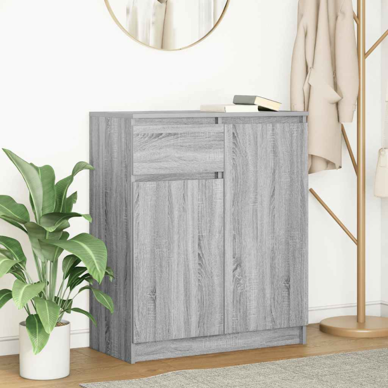 Sideboard mit Schublade Grau Sonoma 71x35x84 cm Holzwerkstoff