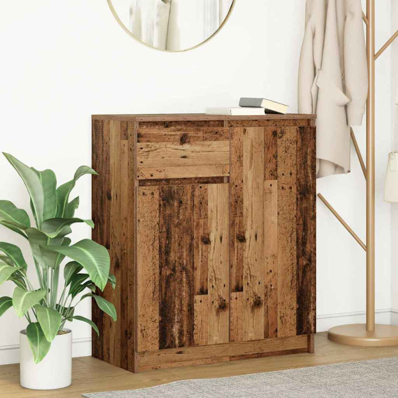 Sideboard mit Schublade Altholz-Optik 71x35x84 cm Holzwerkstoff