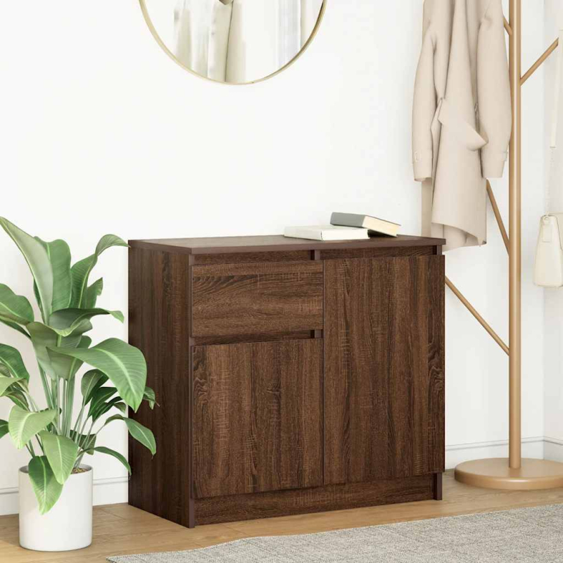 Sideboard mit Schublade Braun Eichen-Optik 71x35x65 cm