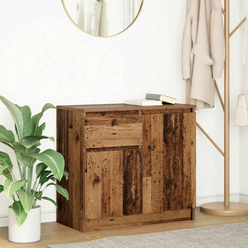 Sideboard mit Schublade Altholz-Optik 71x35x65 cm Holzwerkstoff
