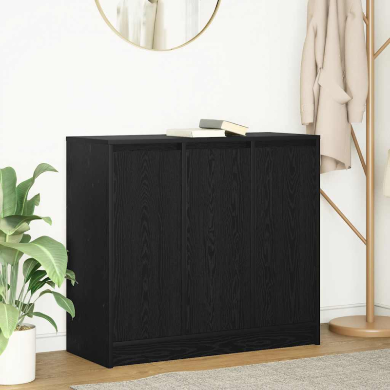 Sideboard Schwarz Eichen-Optik 85x34x76 cm Holzwerkstoff