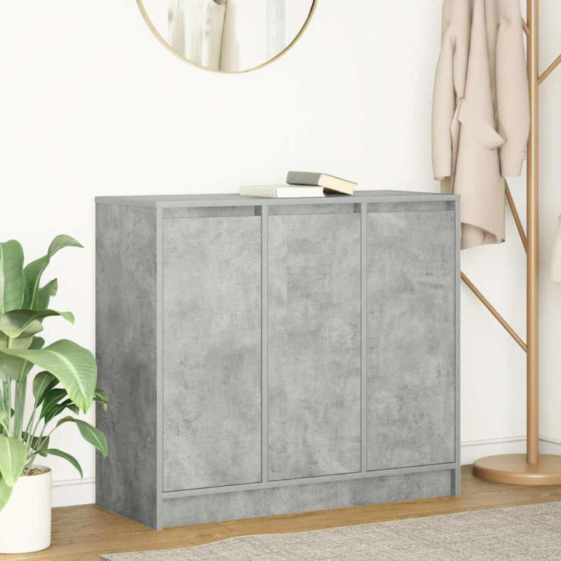 Sideboard Betongrau 85x34x76 cm Holzwerkstoff