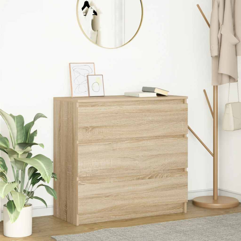 Sideboard Sonoma-Eiche 80x35x76 cm Holzwerkstoff