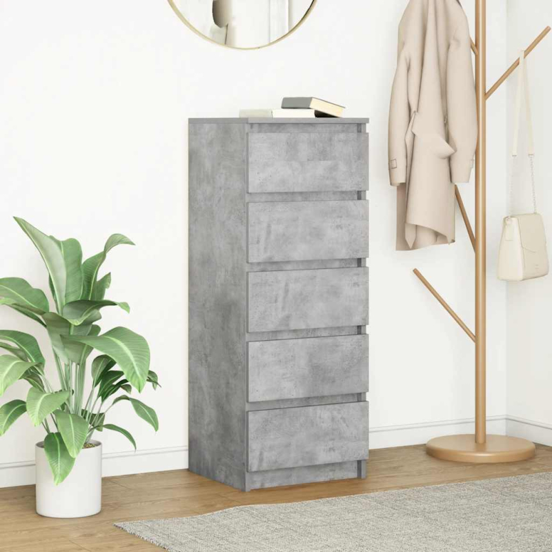 Sideboard mit Schubladen Betongrau 37,5x35x99 cm Holzwerkstoff