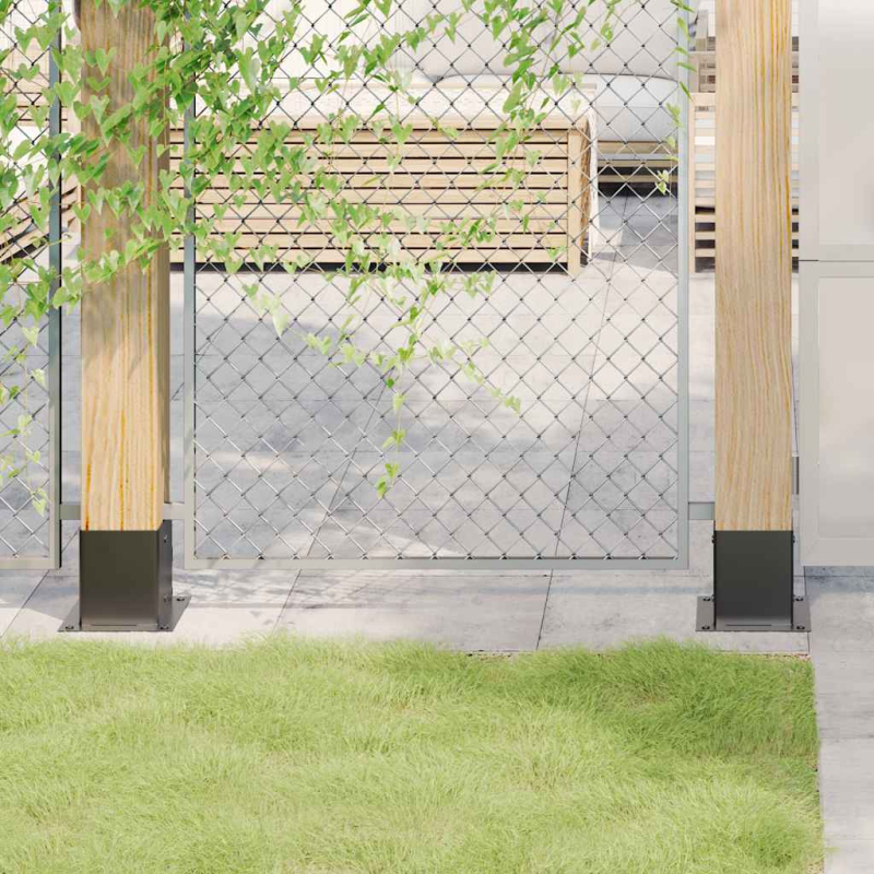 Pfostenträger Quadrat 12 Stk. 101x101mm Stahl Pulverbeschichtet