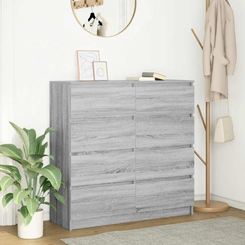 Sideboard Grau Sonoma 100x35x99 cm Holzwerkstoff