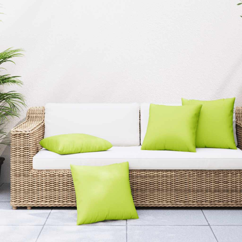 Sofakissen 4 Stk. Knallgrün 50x50 cm Stoff