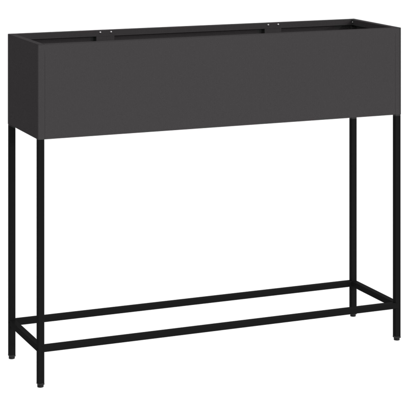 Hochbeet 100x26x82 cm Schwarz Stahl