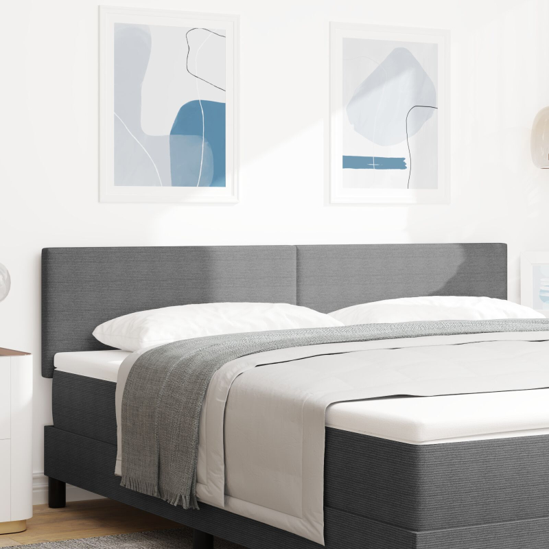 LED Kopfteil Einfache Gestaltung Hellgrau 90 cm Cord Stoff