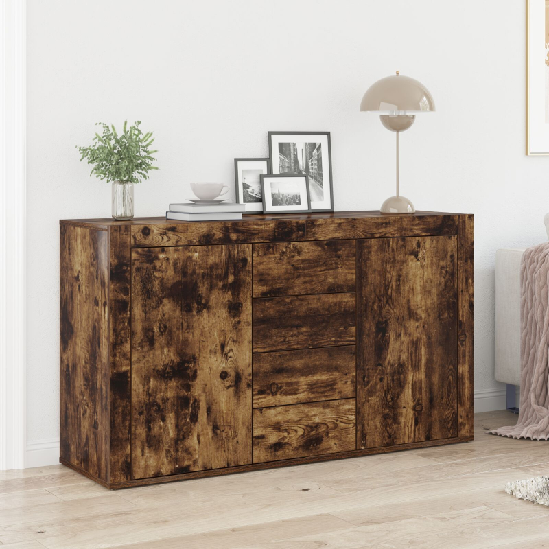 Sideboard Geräucherte Eiche Holzwerkstoff 120 x 36 x 69 cm