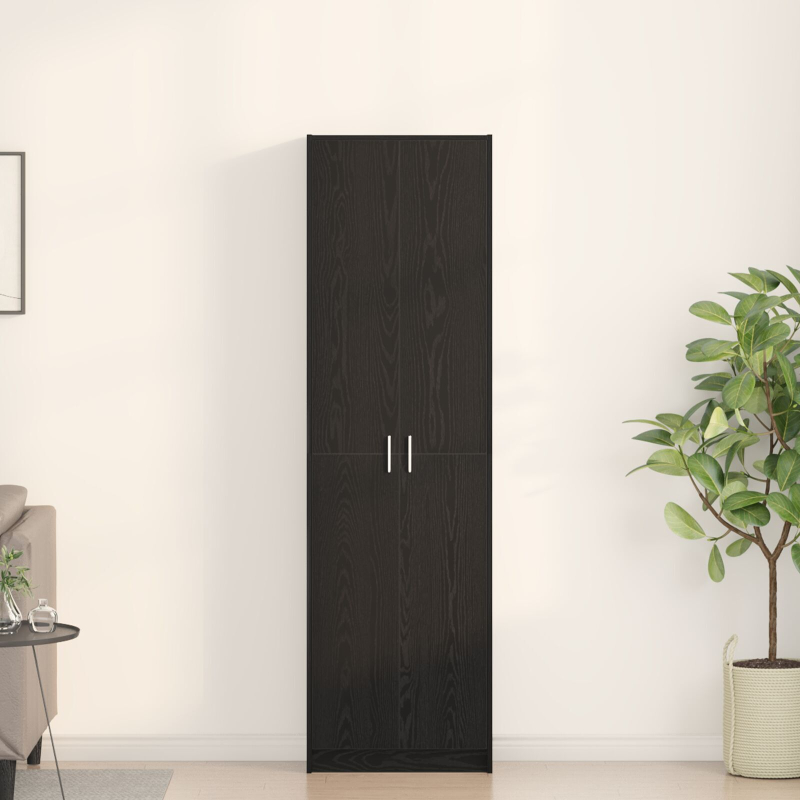 Garderobe Schwarz Eiche 55x25x189 cm Holzwerkstoff