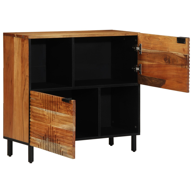 Sideboard 80x33x75 cm Massivholz Akazie