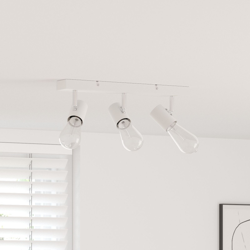 Deckenstrahler 3-Wege verstellbar Weiß E27