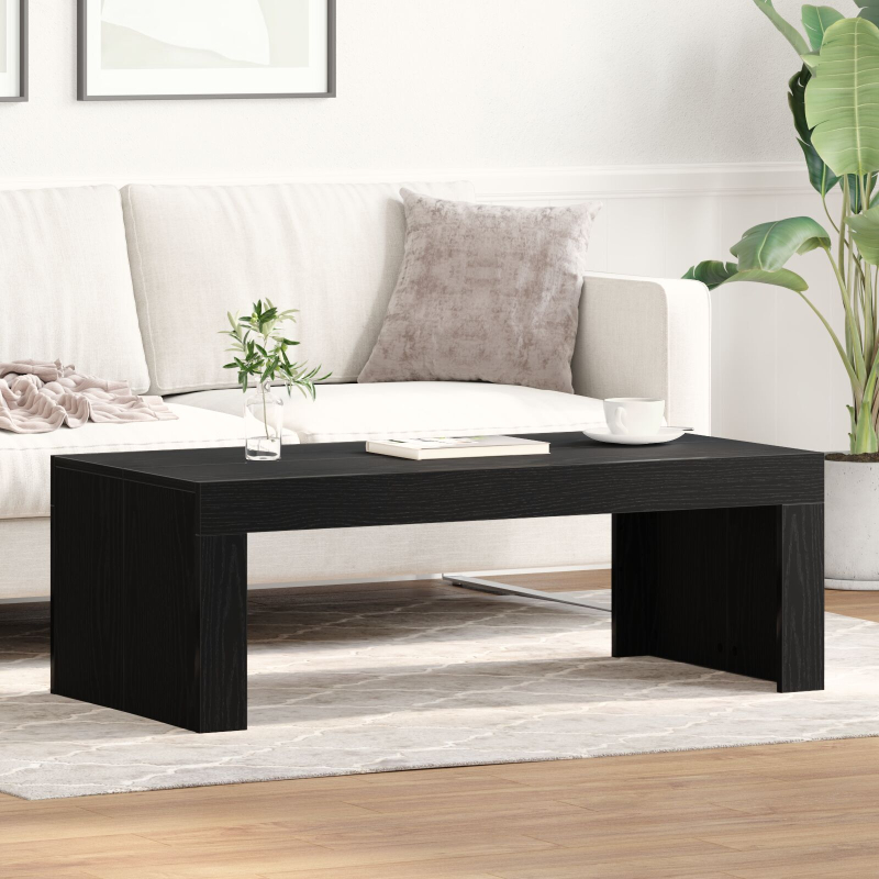 Couchtisch Schwarz Eiche 102x50x35 cm Holzwerkstoff