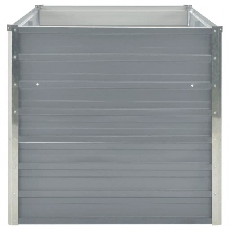 Hochbeet 160 x 80 x 77 cm Verzinkter Stahl Grau