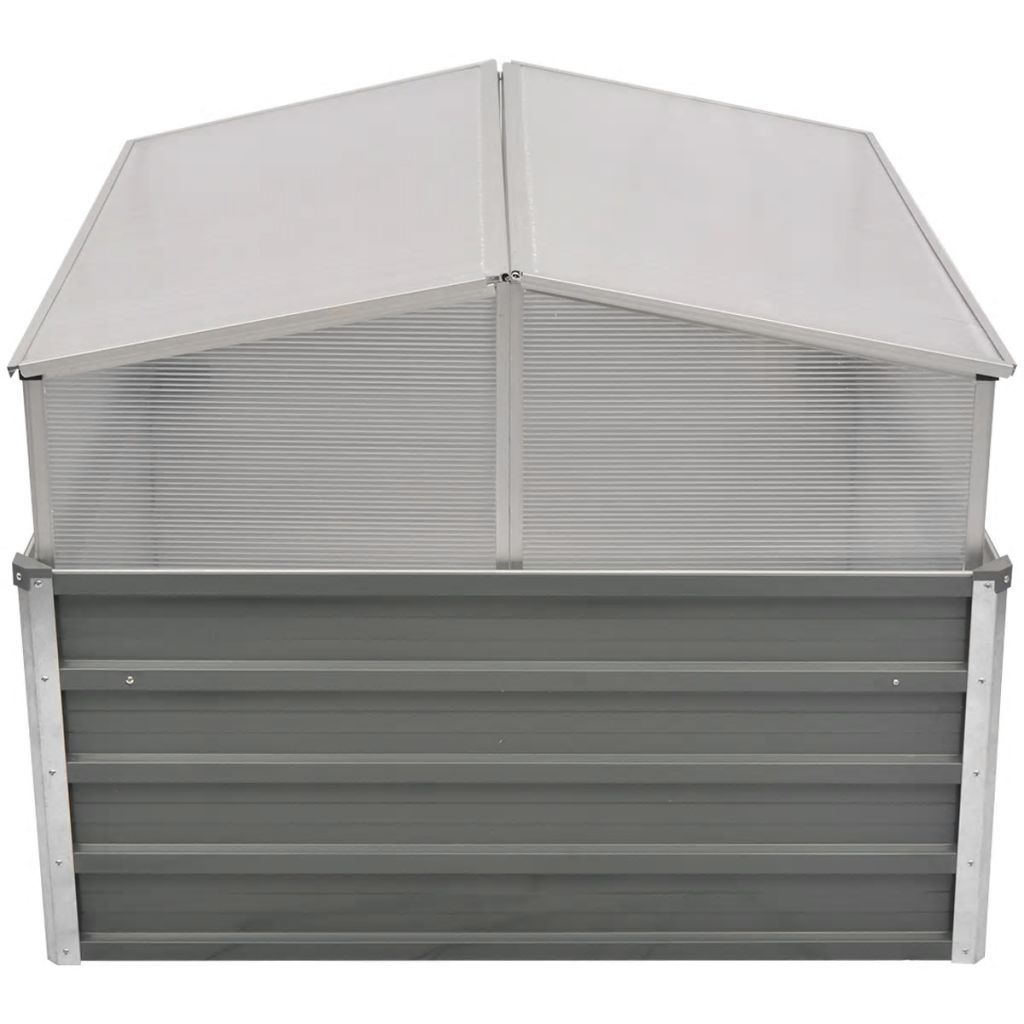 Gewächshaus Grau Verzinkter Stahl 100×100×85 cm