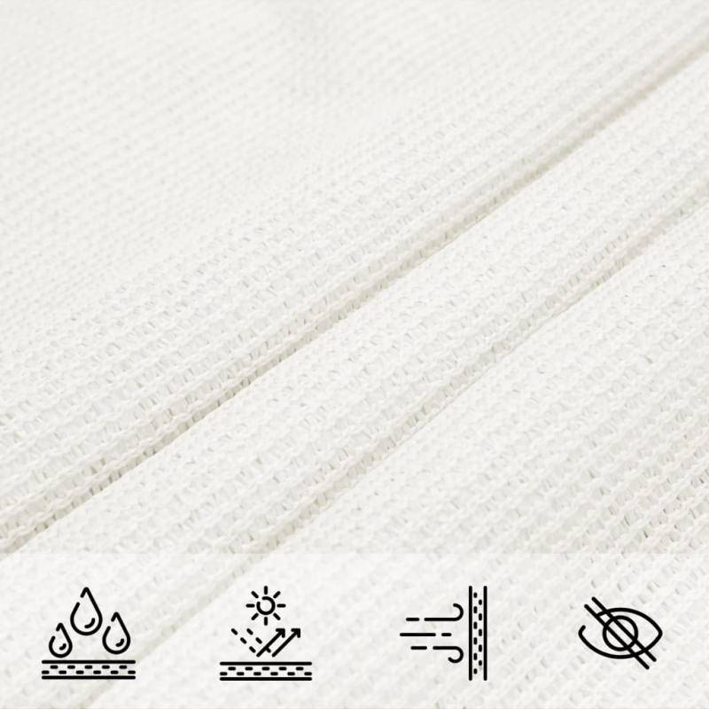 Sonnensegel HDPE Quadratisch 2 x 2 m Weiß