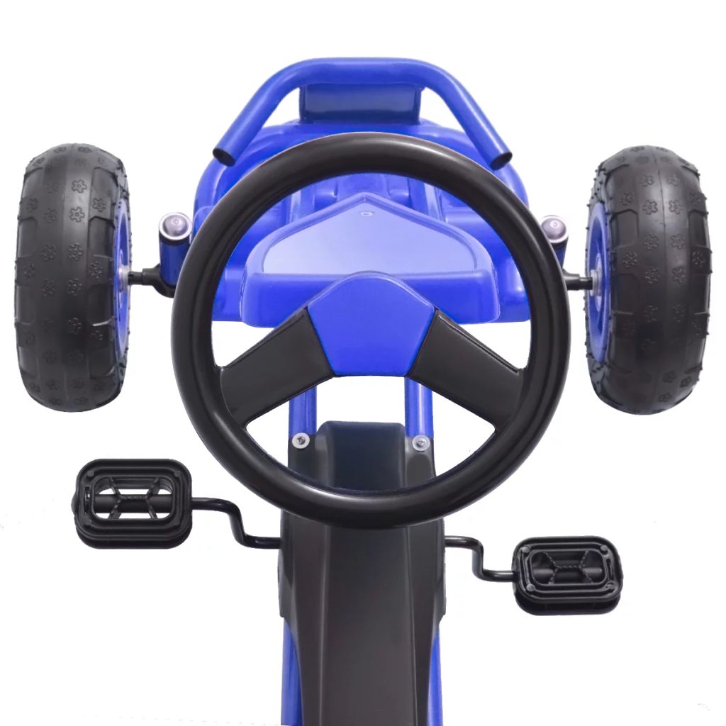 Pedal Go-Kart mit Luftreifen Blau