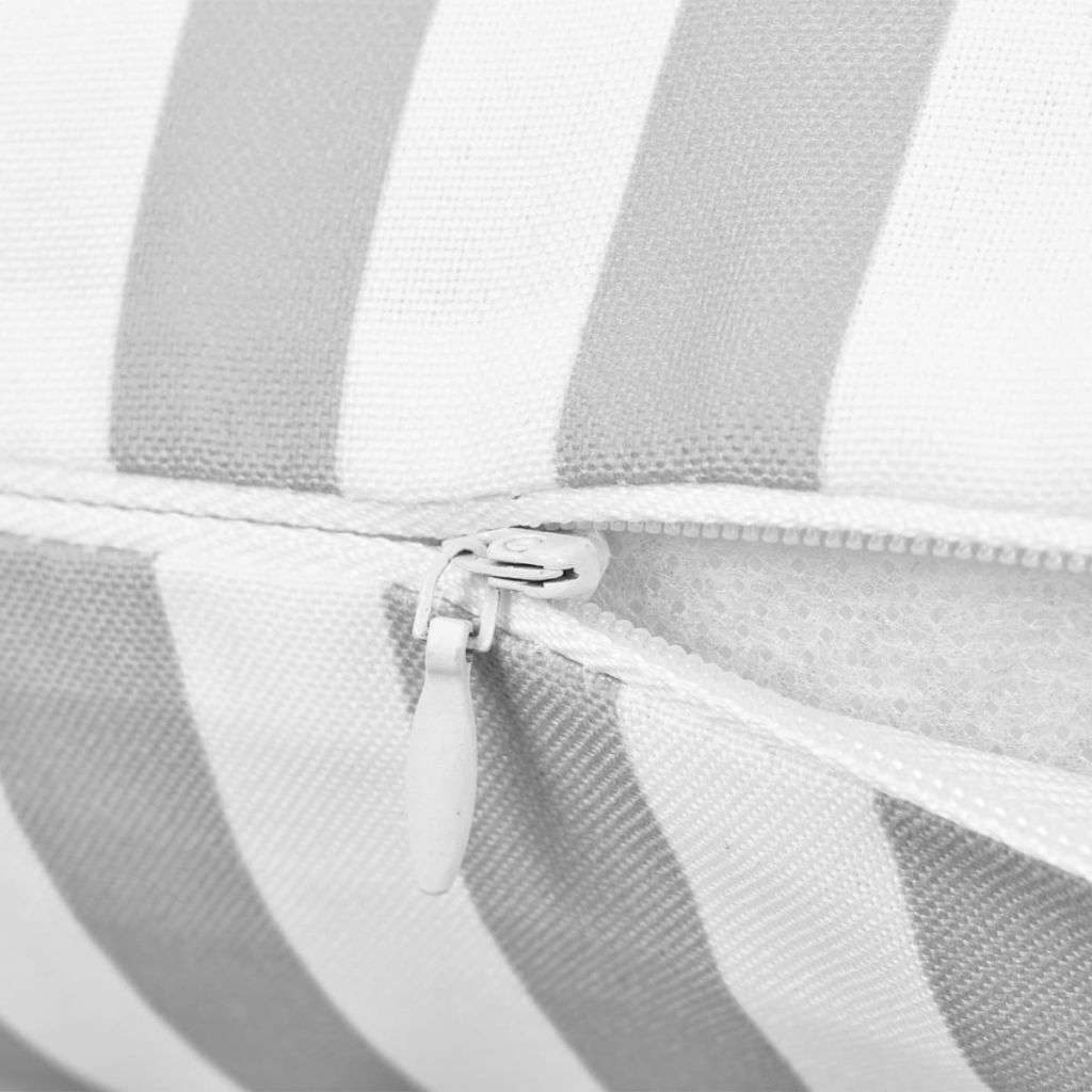 Gartenkissen 2 Stk. Streifenmuster 45 x 45 cm Grau