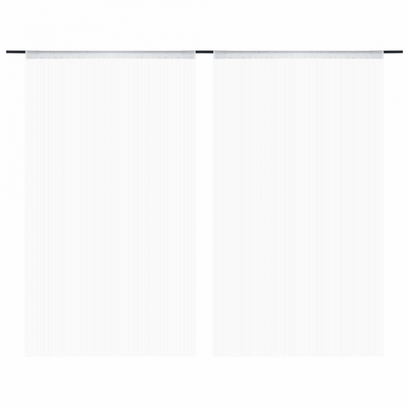 Fadenvorhang 2 Stk.100 x 250 cm Weiß