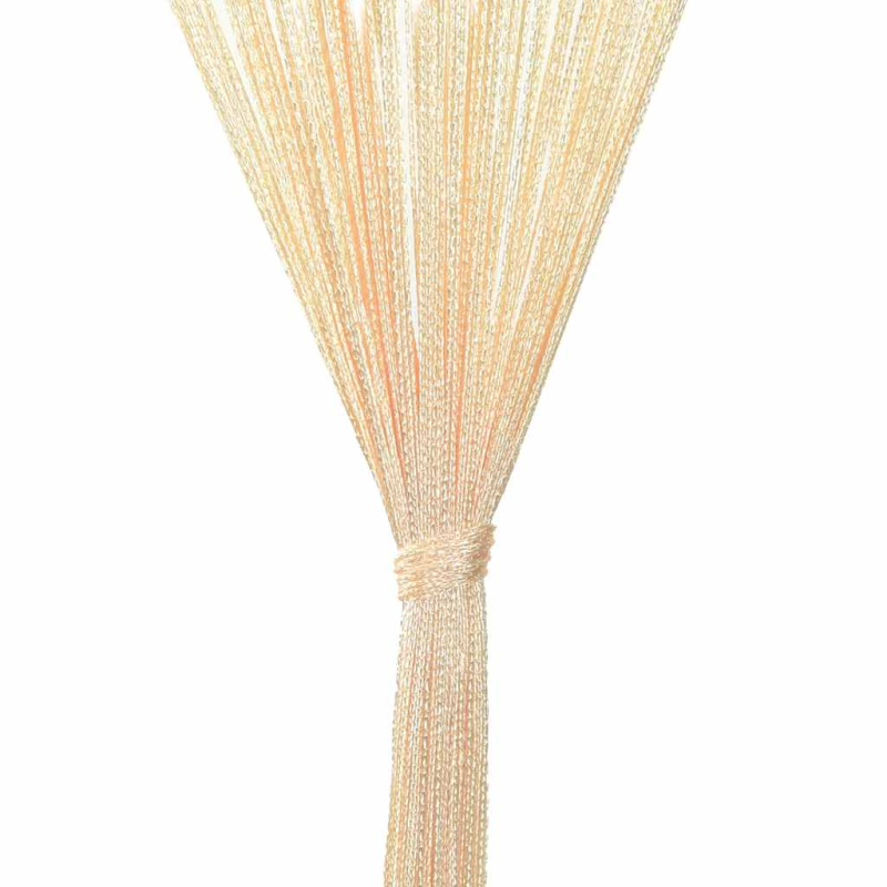 Fadenvorhänge 2 Stk. 140 x 250 cm Cremefarben