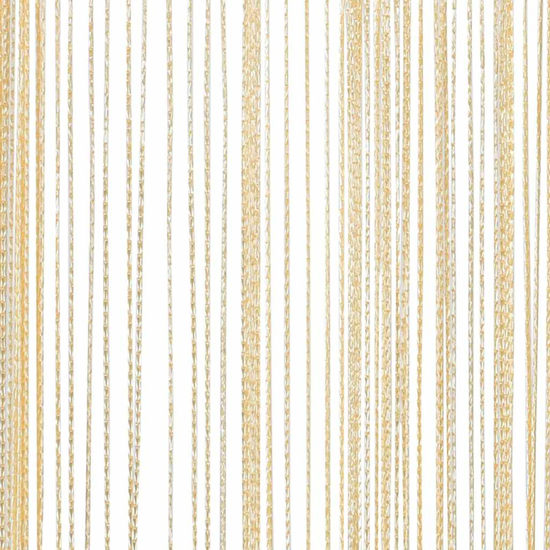 Fadenvorhänge 2 Stk. 140 x 250 cm Cremefarben