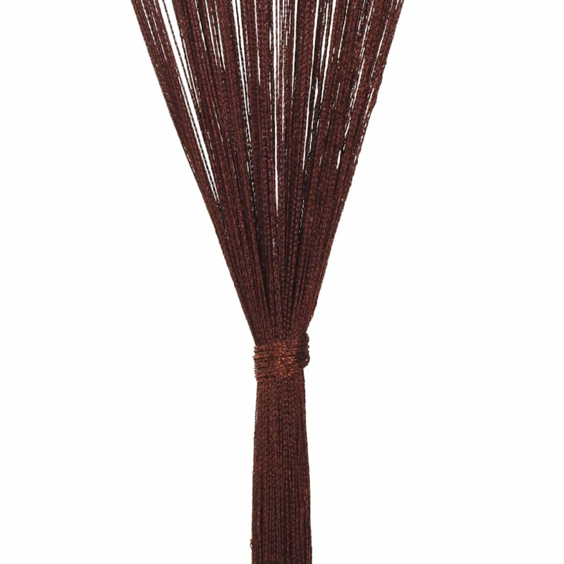 Fadenvorhänge 2 Stk. 140 x 250 cm Braun