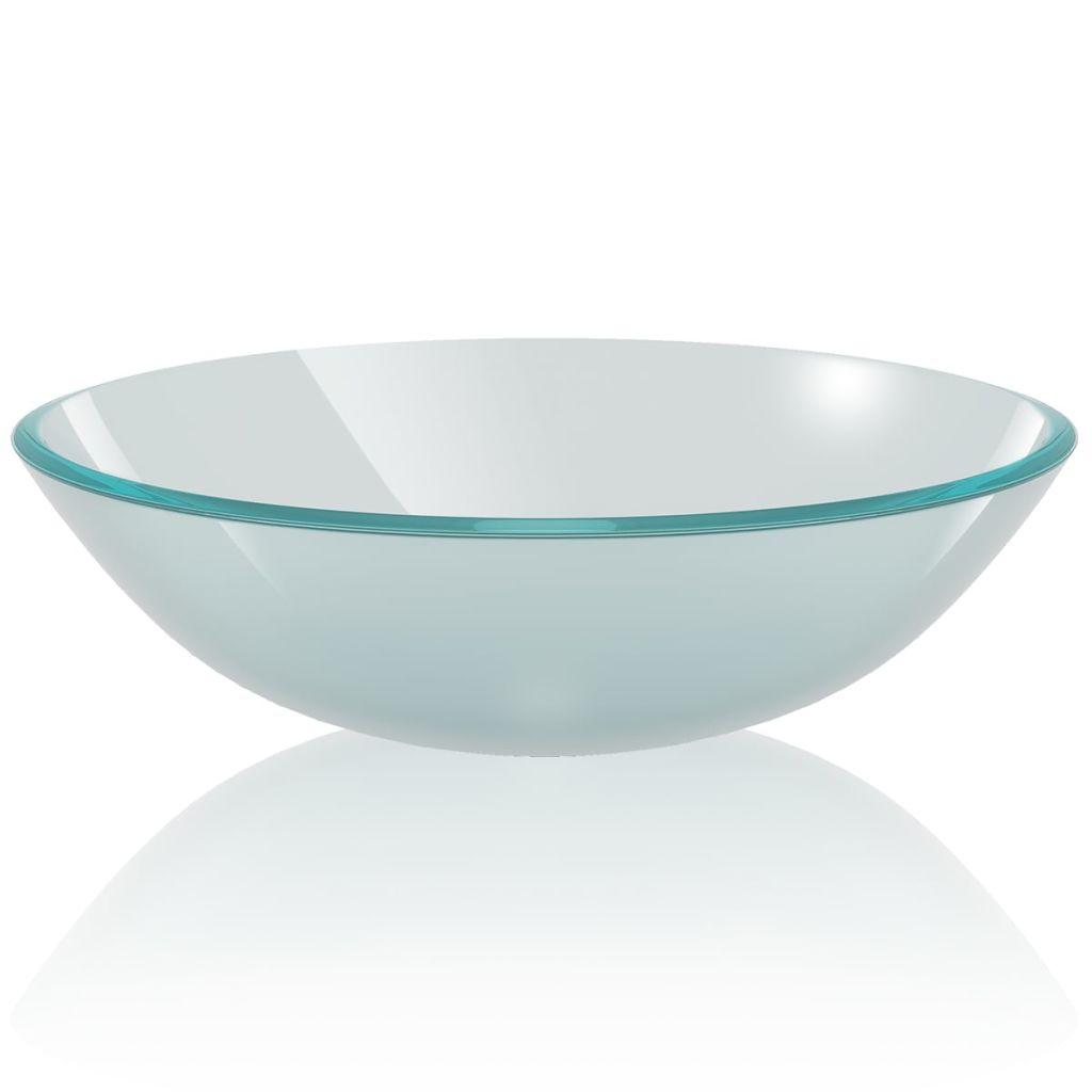 Waschbecken Hartglas 42 cm Mattiert