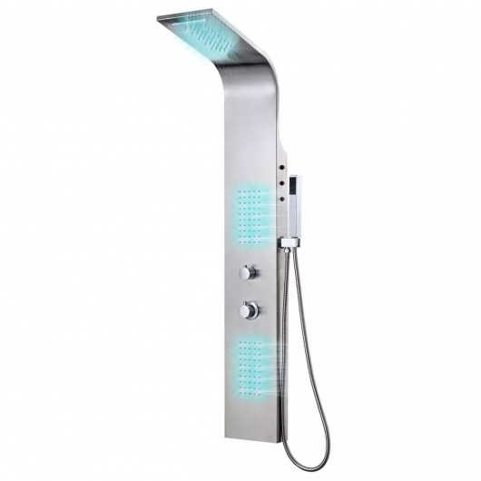 Duschpaneel Edelstahl Gebogen