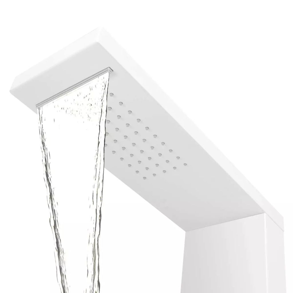 Duschpaneel-System Aluminium Mattweiß