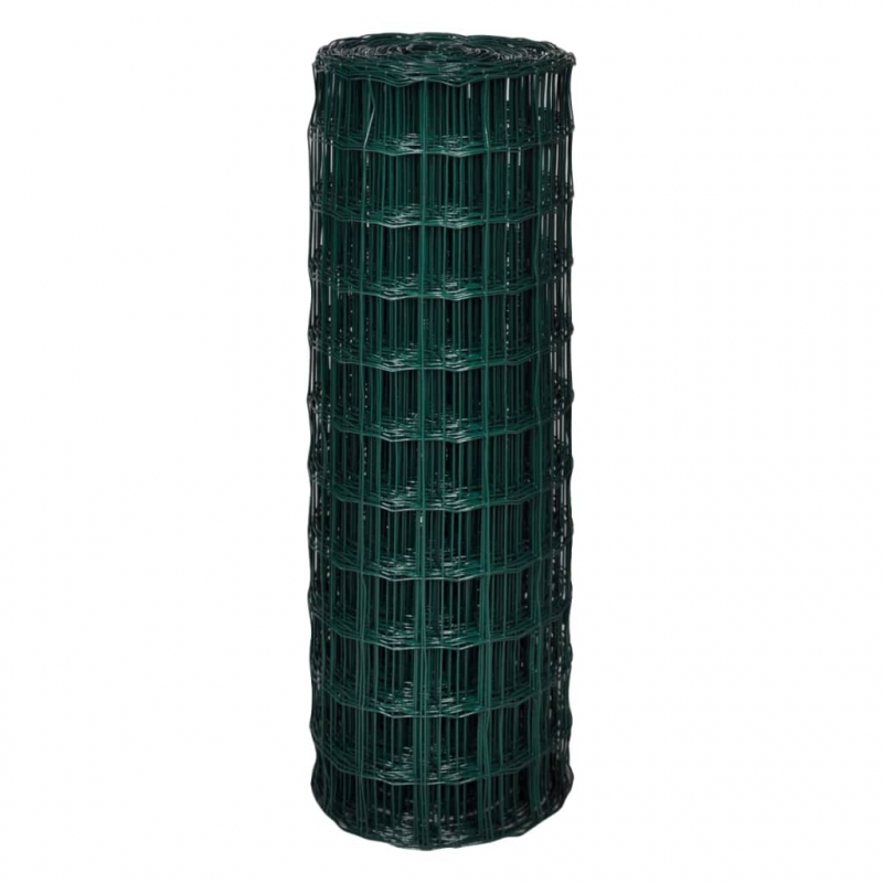 Eurozaun Stahl 25 x 1,7 m Grün