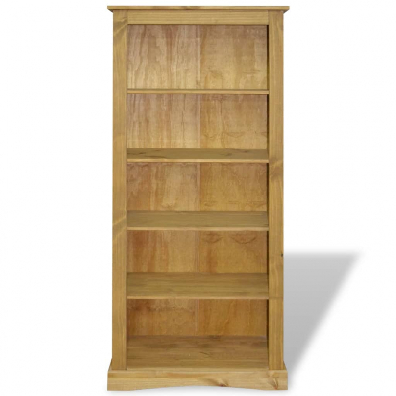 Bücherschrank 5 Fächer Mexiko-Stil Kiefernholz 80x40x170 cm