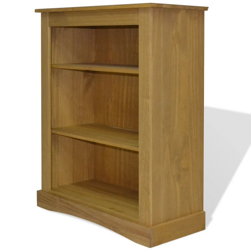 Bücherschrank 3 Fächer Mexiko-Stil Kiefernholz 80x29x100 cm