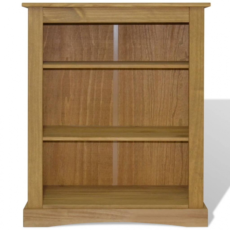 Bücherschrank 3 Fächer Mexiko-Stil Kiefernholz 80x29x100 cm