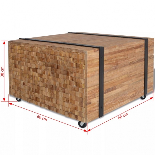 Beistelltisch Teak 60x60x38 cm