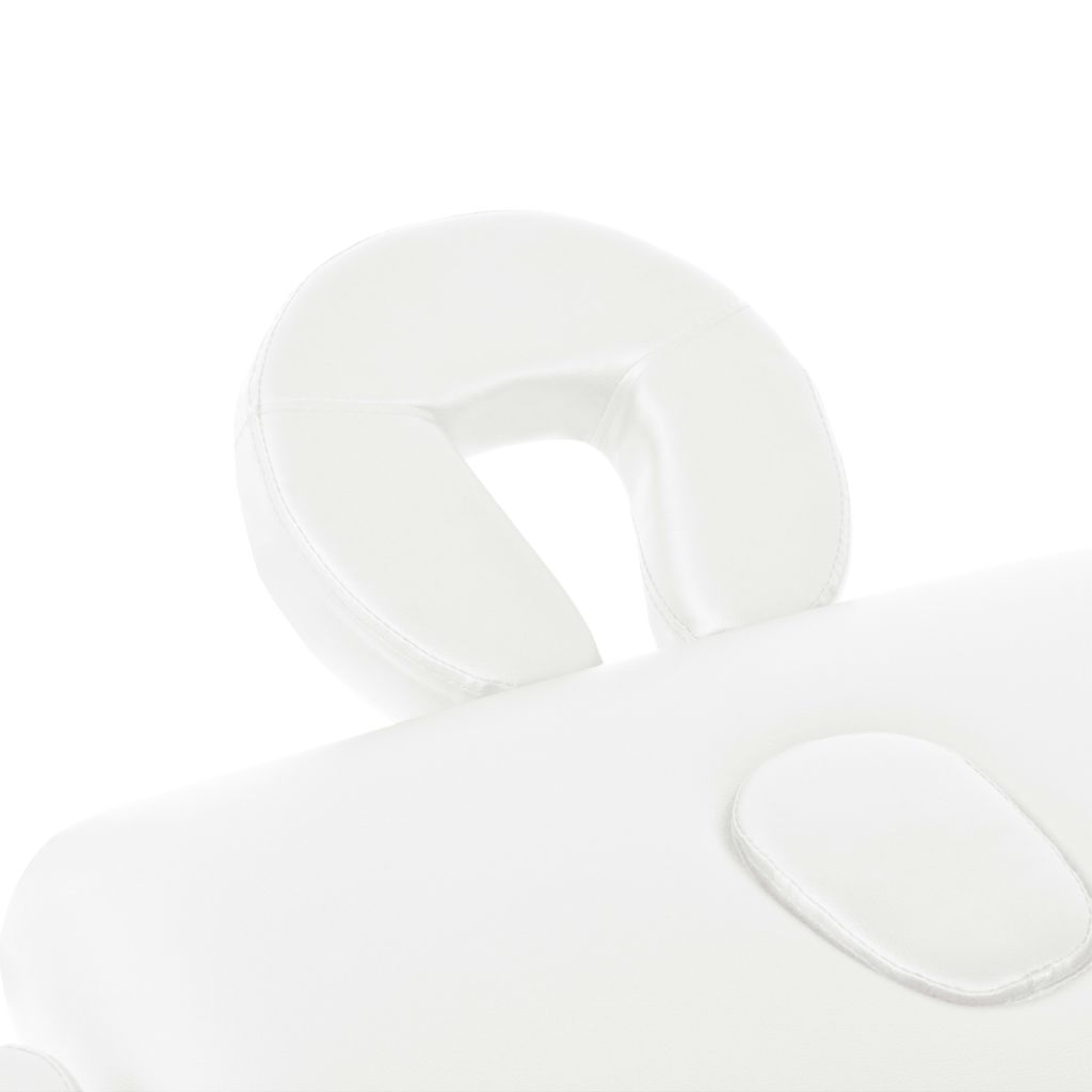 Massageliege 2-Zonen Klappbar 10 cm Sitz Weiß